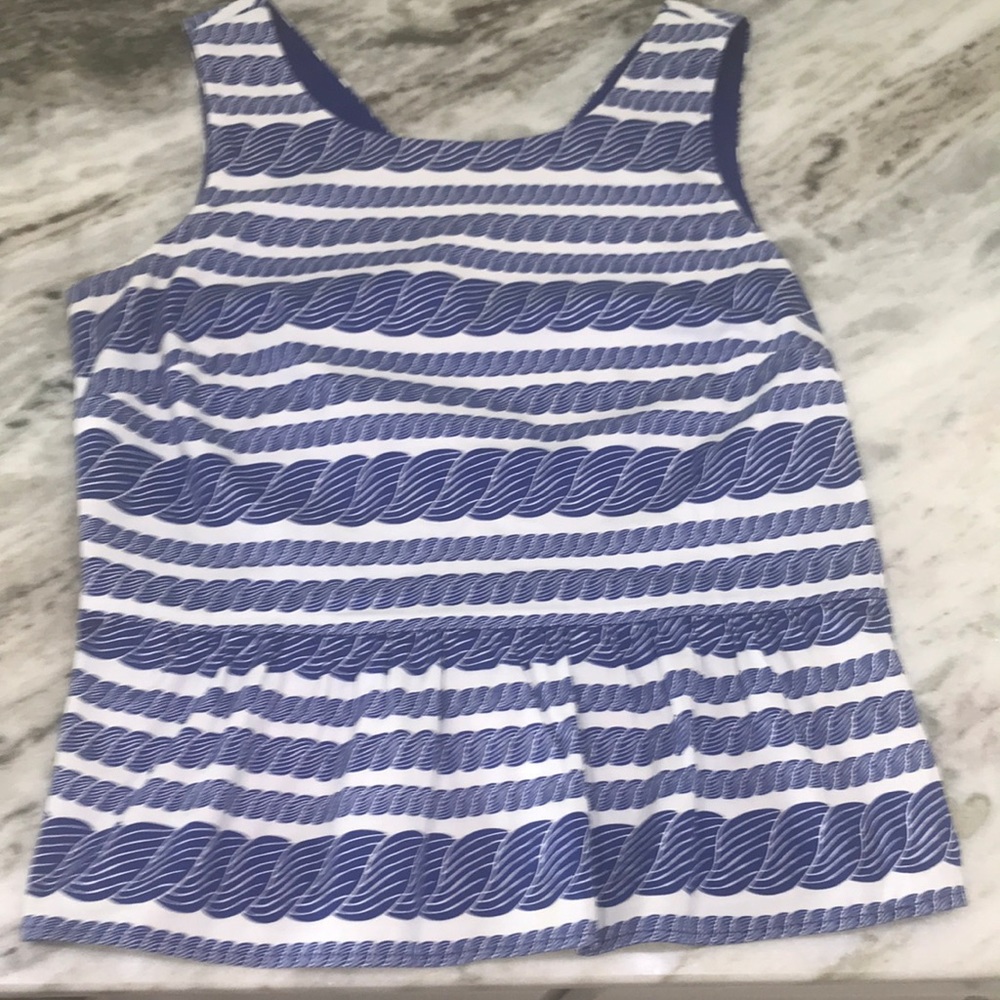 Vineyard Vines Peplum Rope Tank. size 10